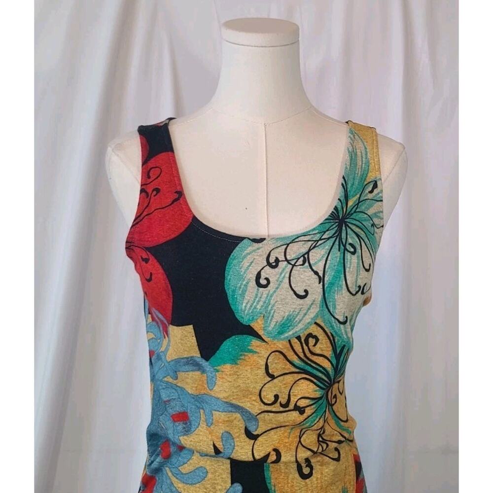 The Kit By Daniel Vosovic Black Camellia Midi Tank Dress XS New W/Tag - Picture 3 of 10